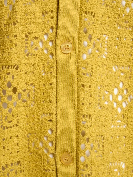 Frescobol Carioca   Raoul cotton crochet s/s shirt 