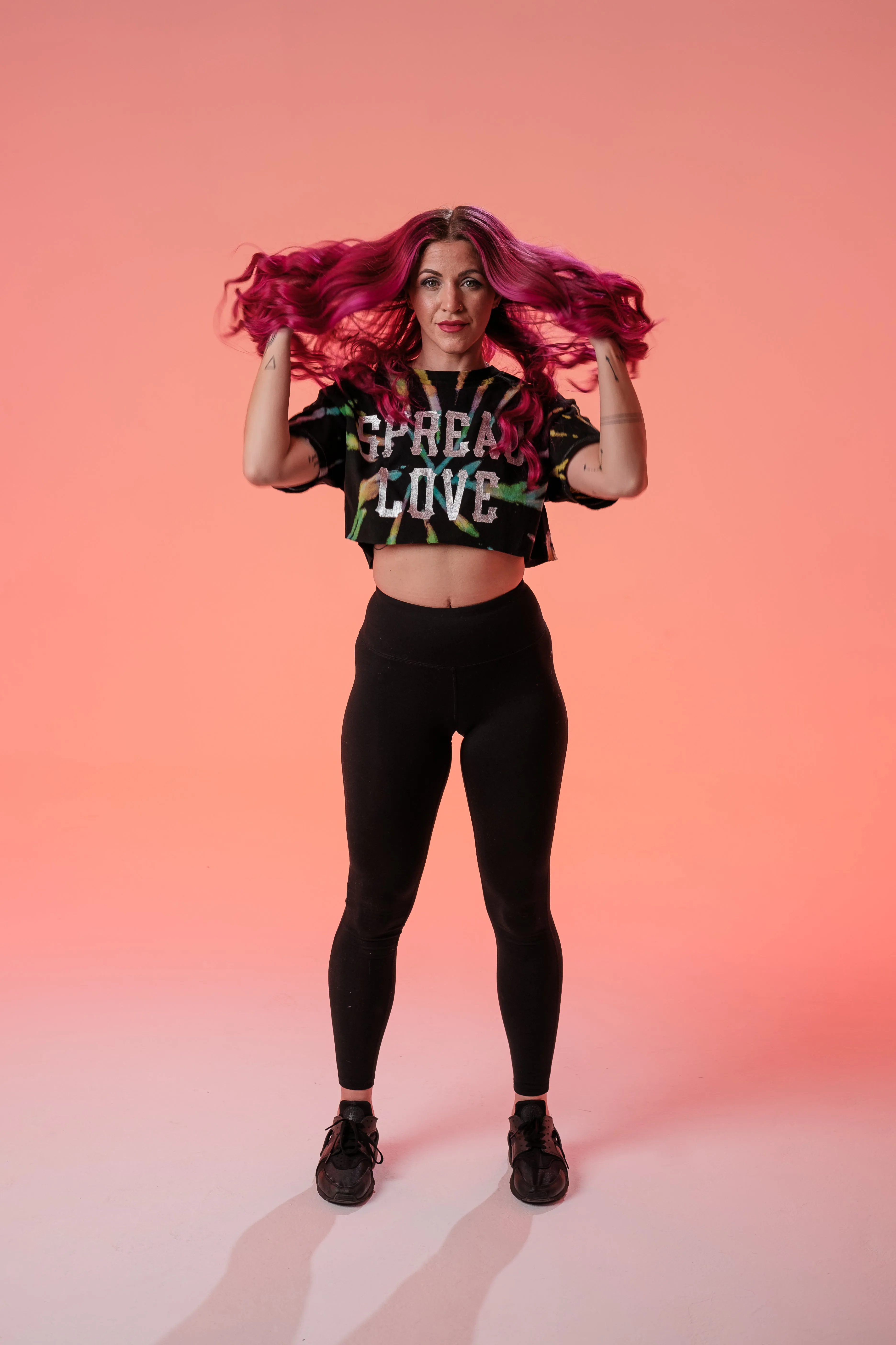 Galaxy Opal Spread Love Cropped Tee