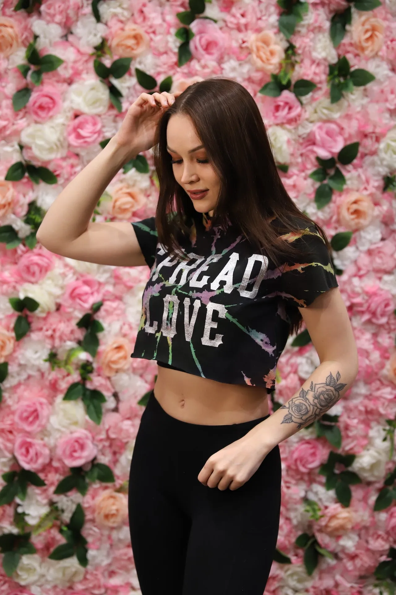 Galaxy Opal Spread Love Cropped Tee