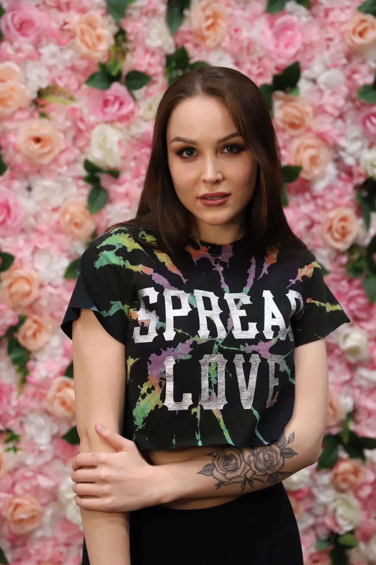 Galaxy Opal Spread Love Cropped Tee
