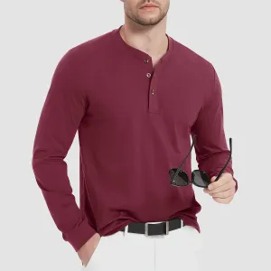 Gideon - Men's Long Sleeve Henley Shirt