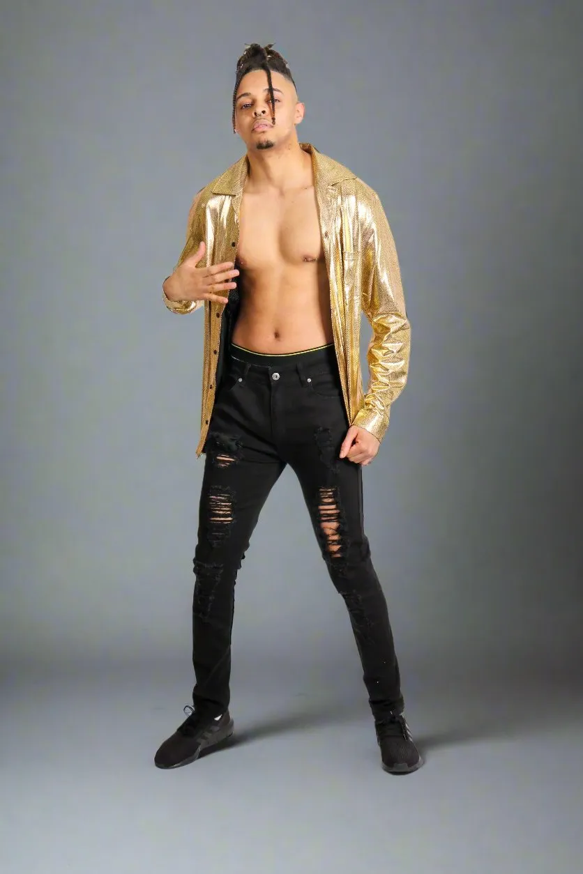 Gold Metallic Party Shirt