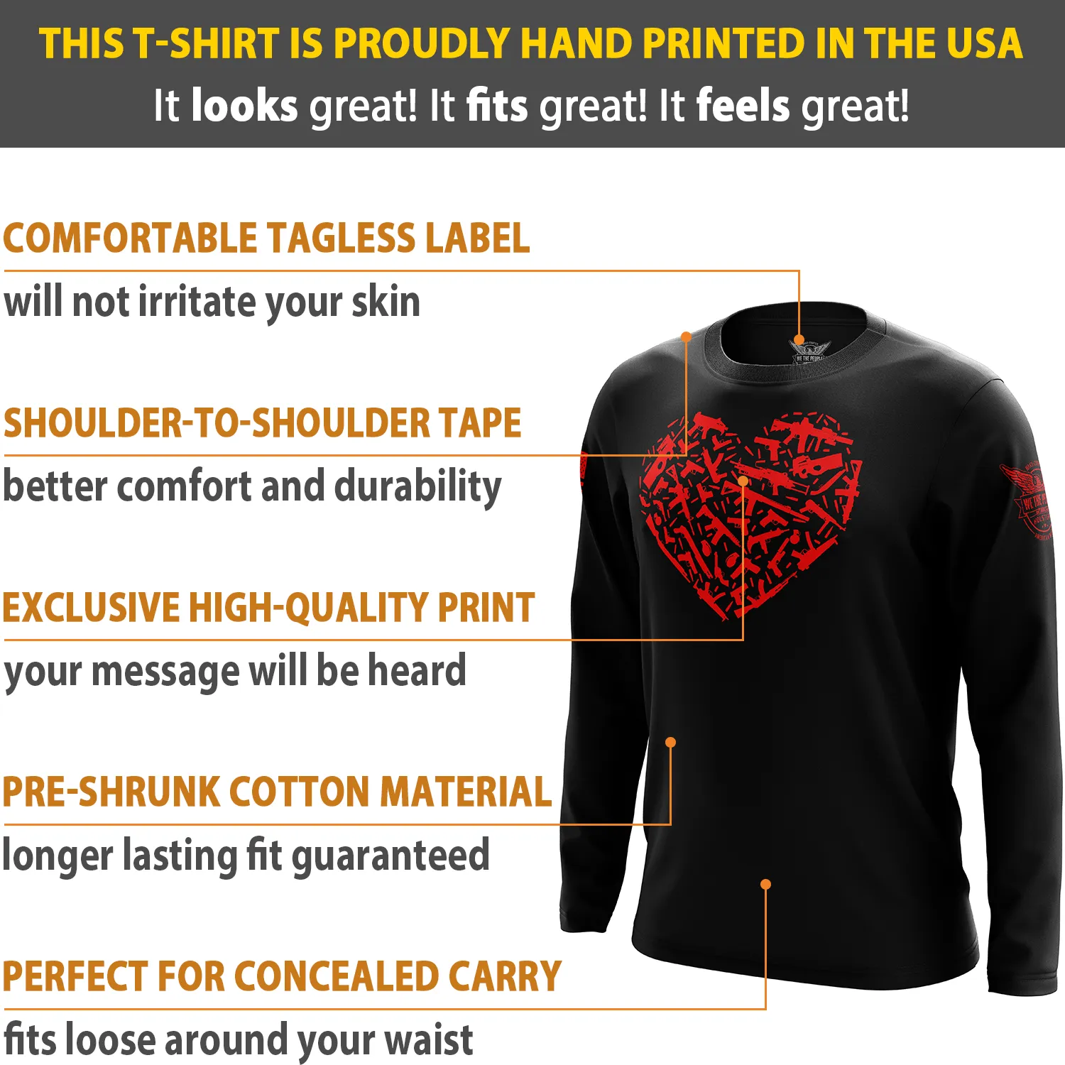 Gun Heart Long Sleeve Shirt