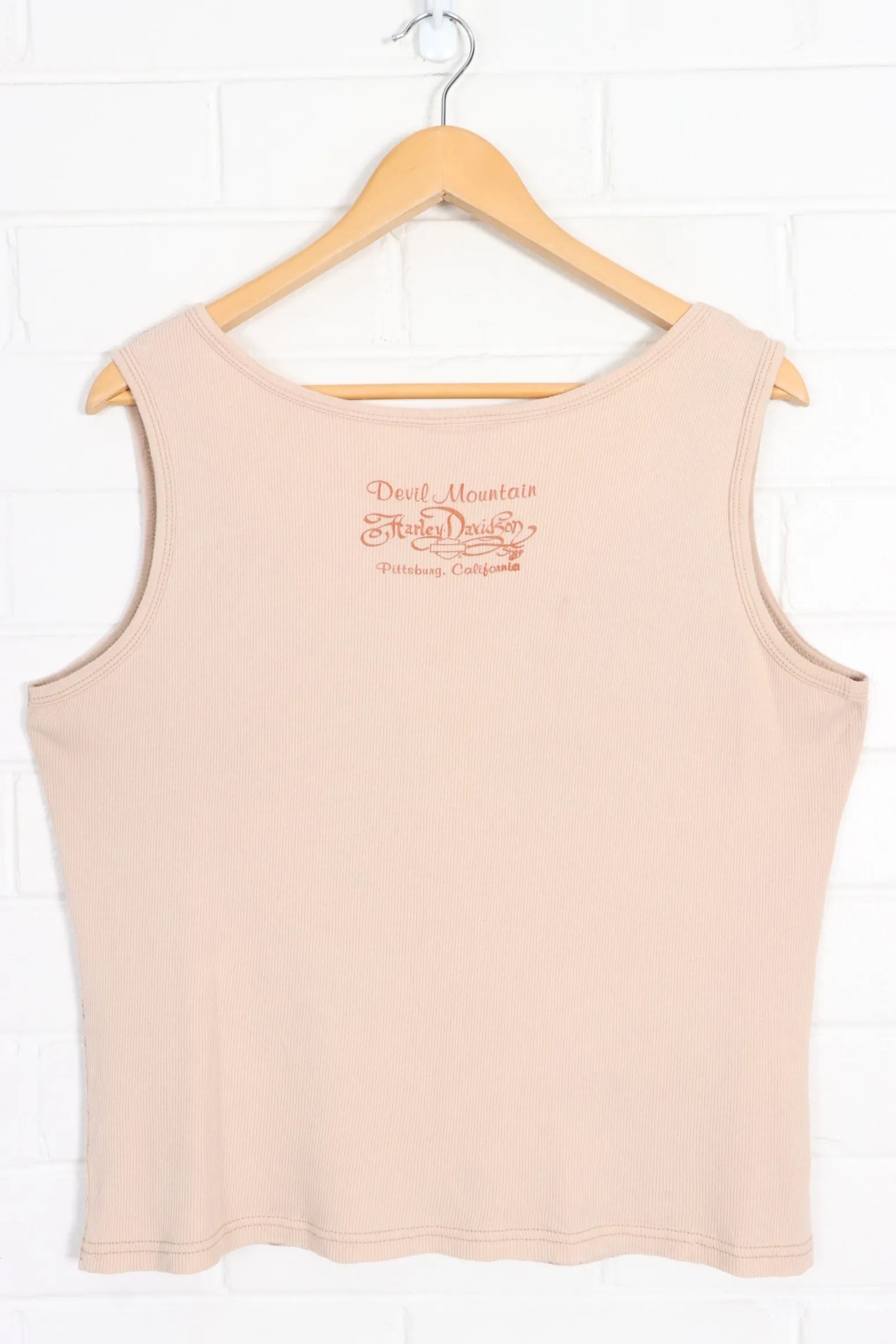 HARLEY DAVIDSON Metallic Glitter Tank Top USA Made (Women's L)