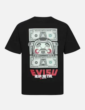 “Hear No Evil” Daruma Banknote Print T-shirt
