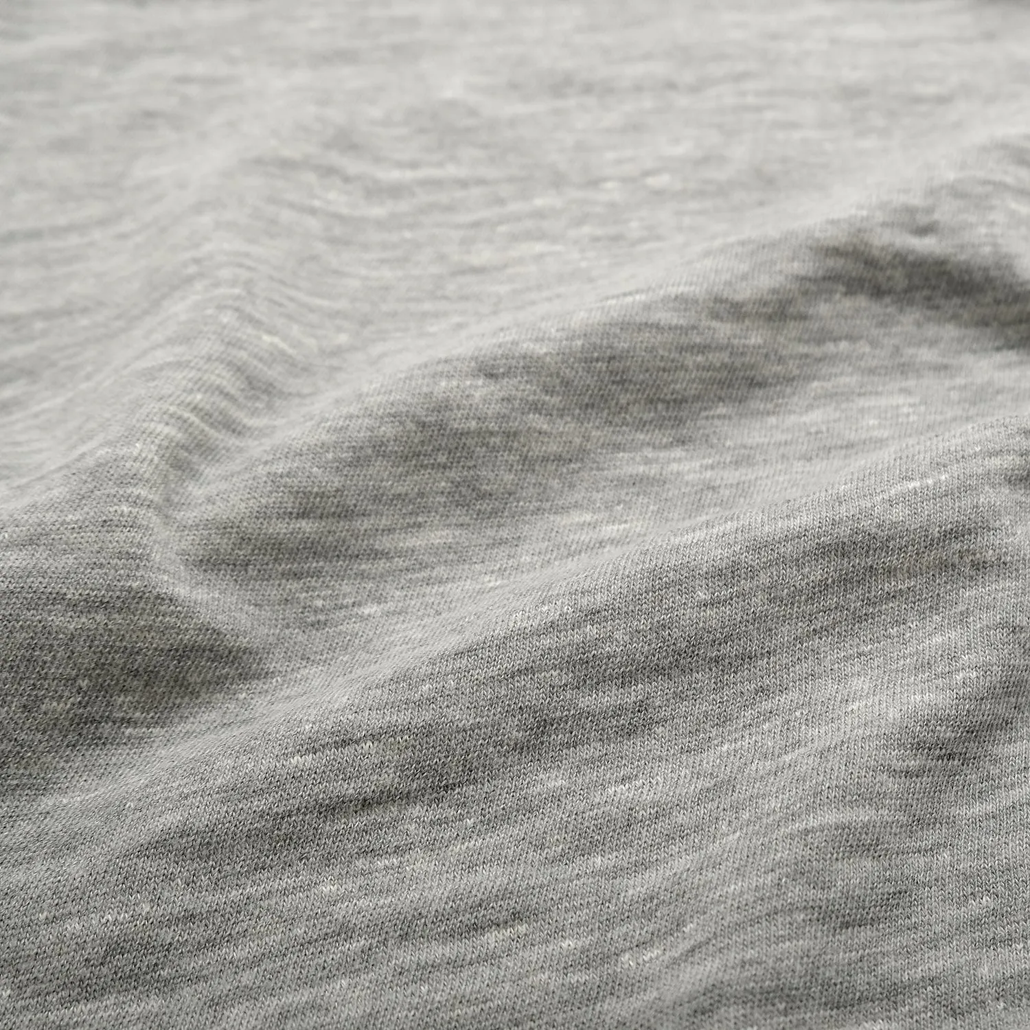 Heather Grey Double Slub L/S Henley