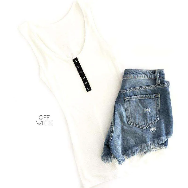 Henley Ribbed Tank