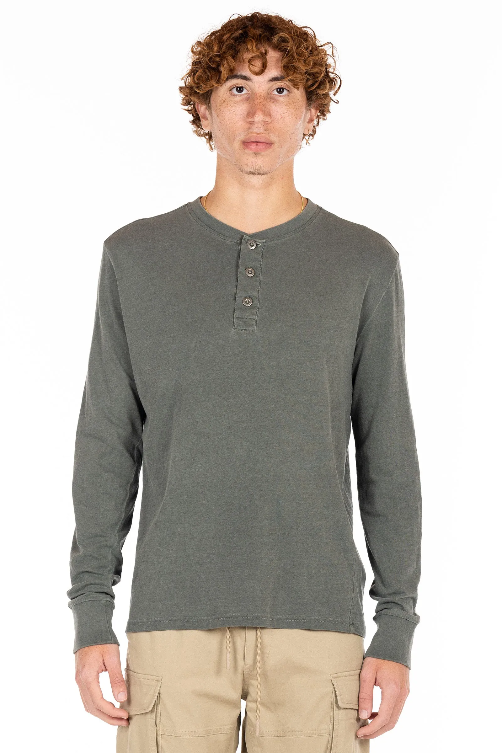 Henley Tee - Pine
