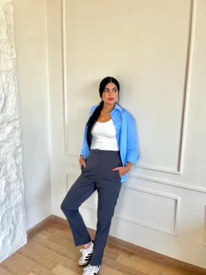 HIGH WAIST PANTS GREY