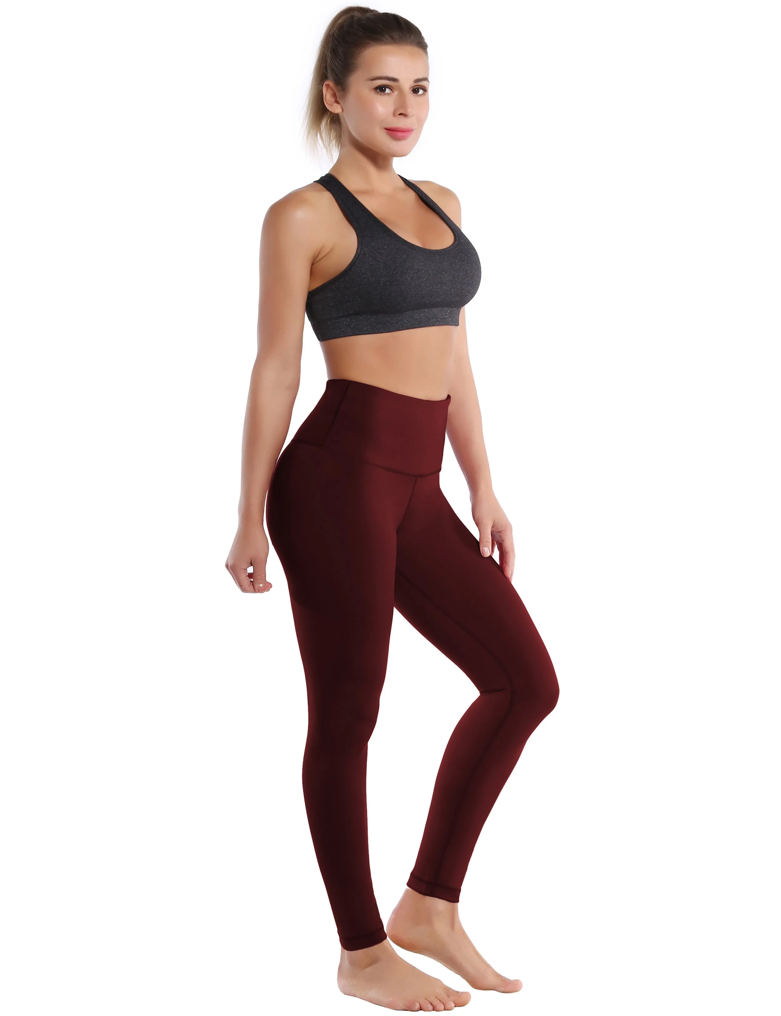 High Waist Pilates Pants cherryred_Pilates