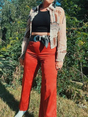High Waist Silk Pants
