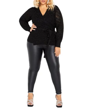 Holly Wrap Top | Black