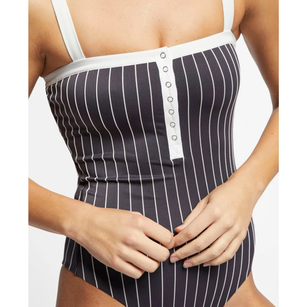 Hurley Women's Quick Dry Rise Bodysuit - Oil Grey