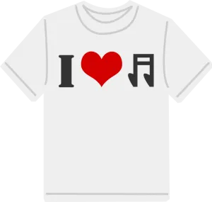 I Love Music T-Shirt Cotton