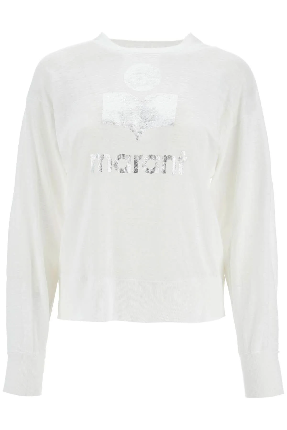 Isabel Marant Etoile klowia t-shirt with metallic logo print