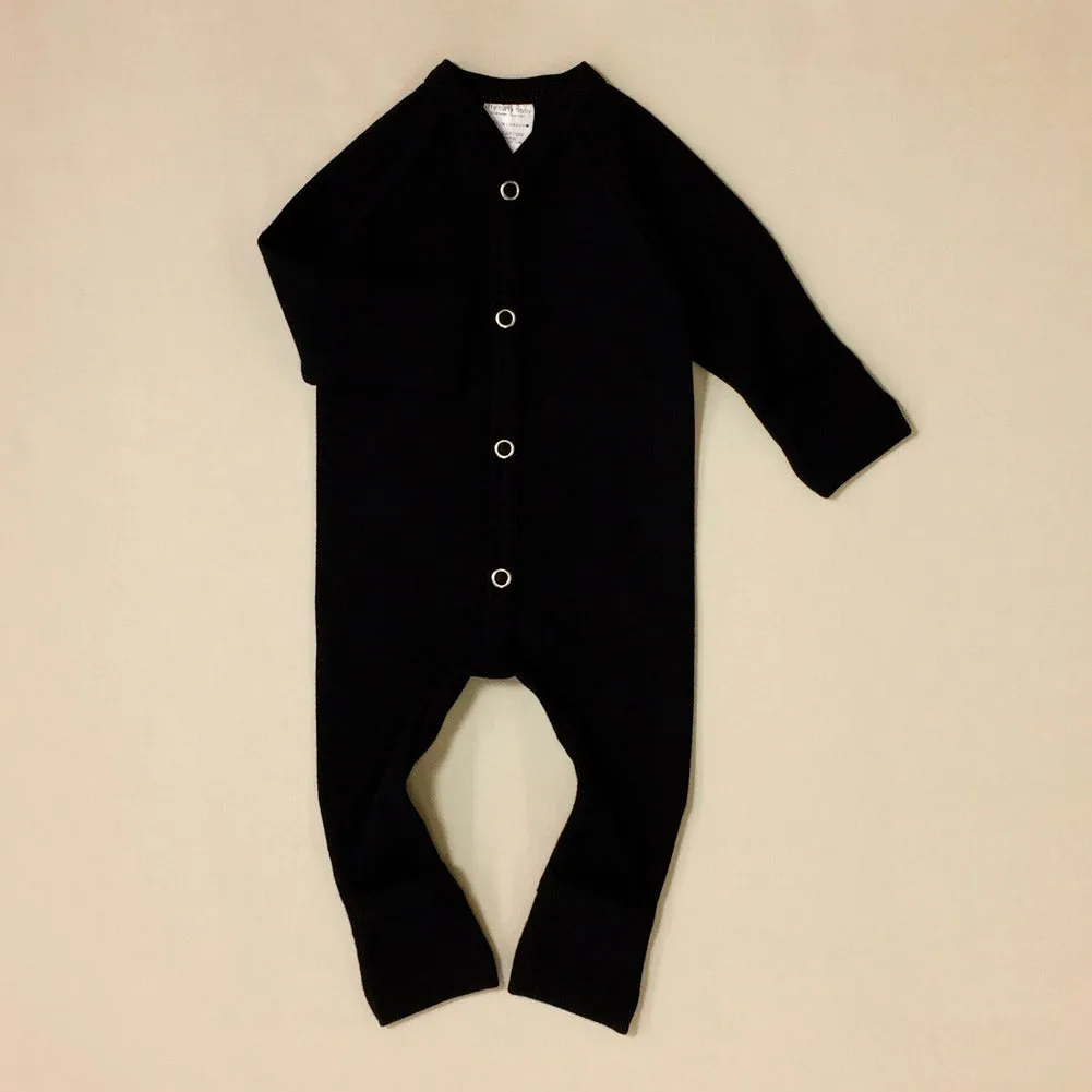 Itty Bitty Baby Minimalist Playsuit - Onyx (0-1 Months, 5-8 lbs)