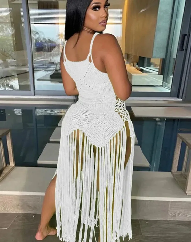 Kelsie Knit Tassel Dress