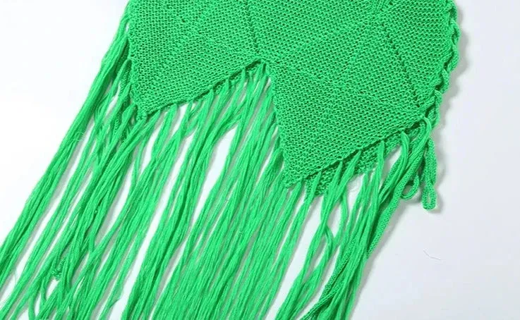 Kelsie Knit Tassel Dress