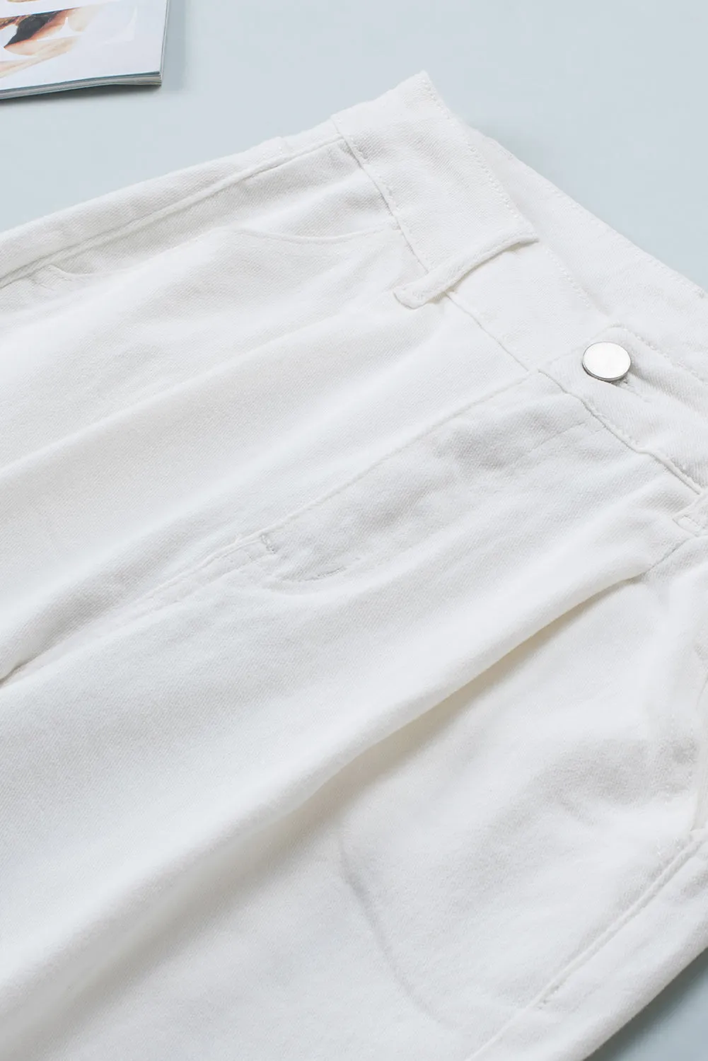 Khaki Solid High Waist Casual Pants