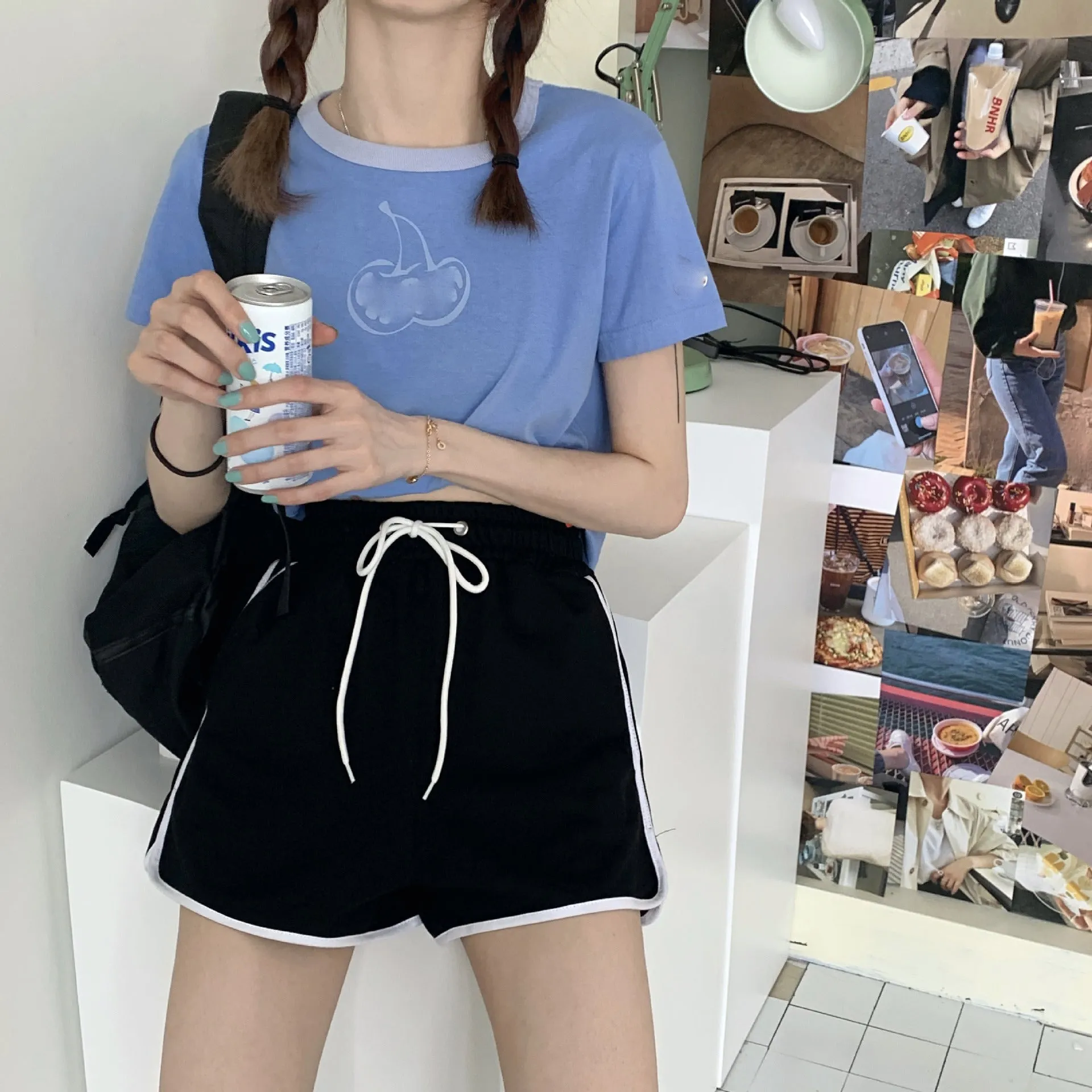 Korean Running Shorts Women Loose All-Matching Outdoor Home Casual Jogging Yoga High Waist Hot Pants Sleepwear