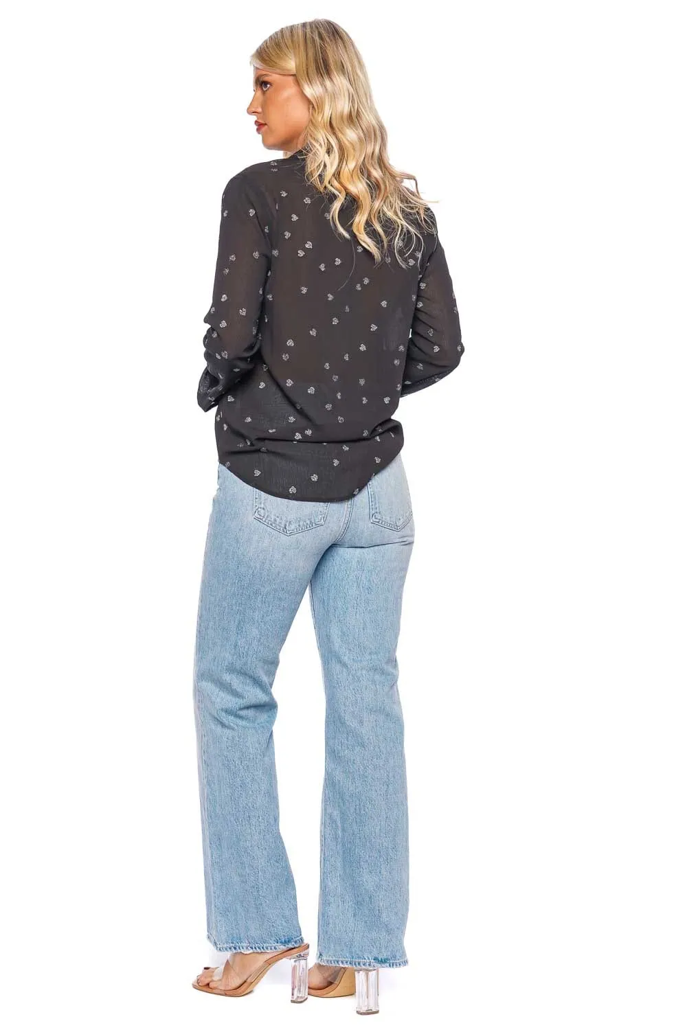 Laurent Scattered Heart Button Down Shirt