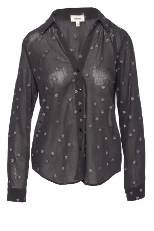 Laurent Scattered Heart Button Down Shirt