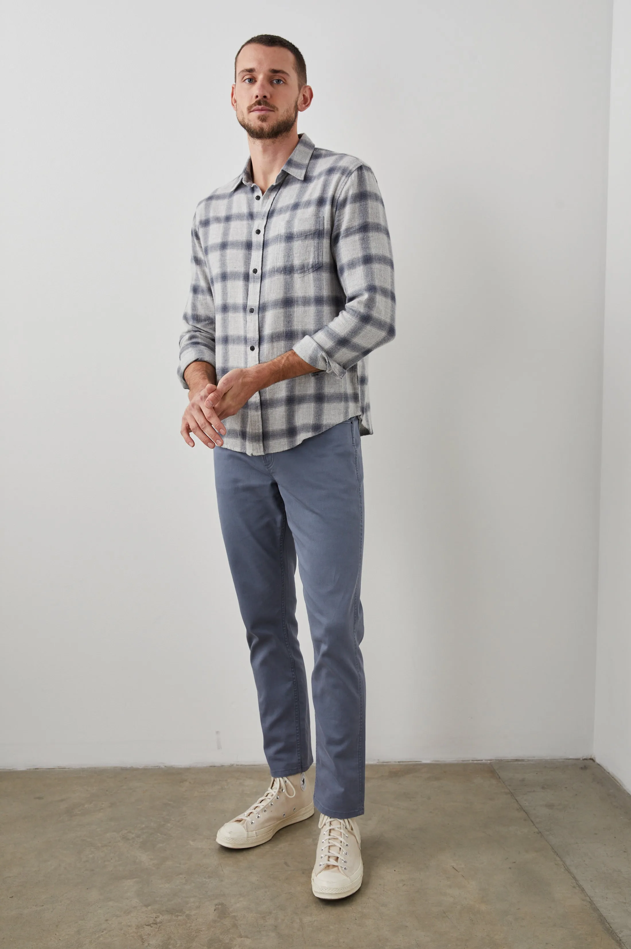 LENNOX SHIRT - METALLIC STORM HEATHER