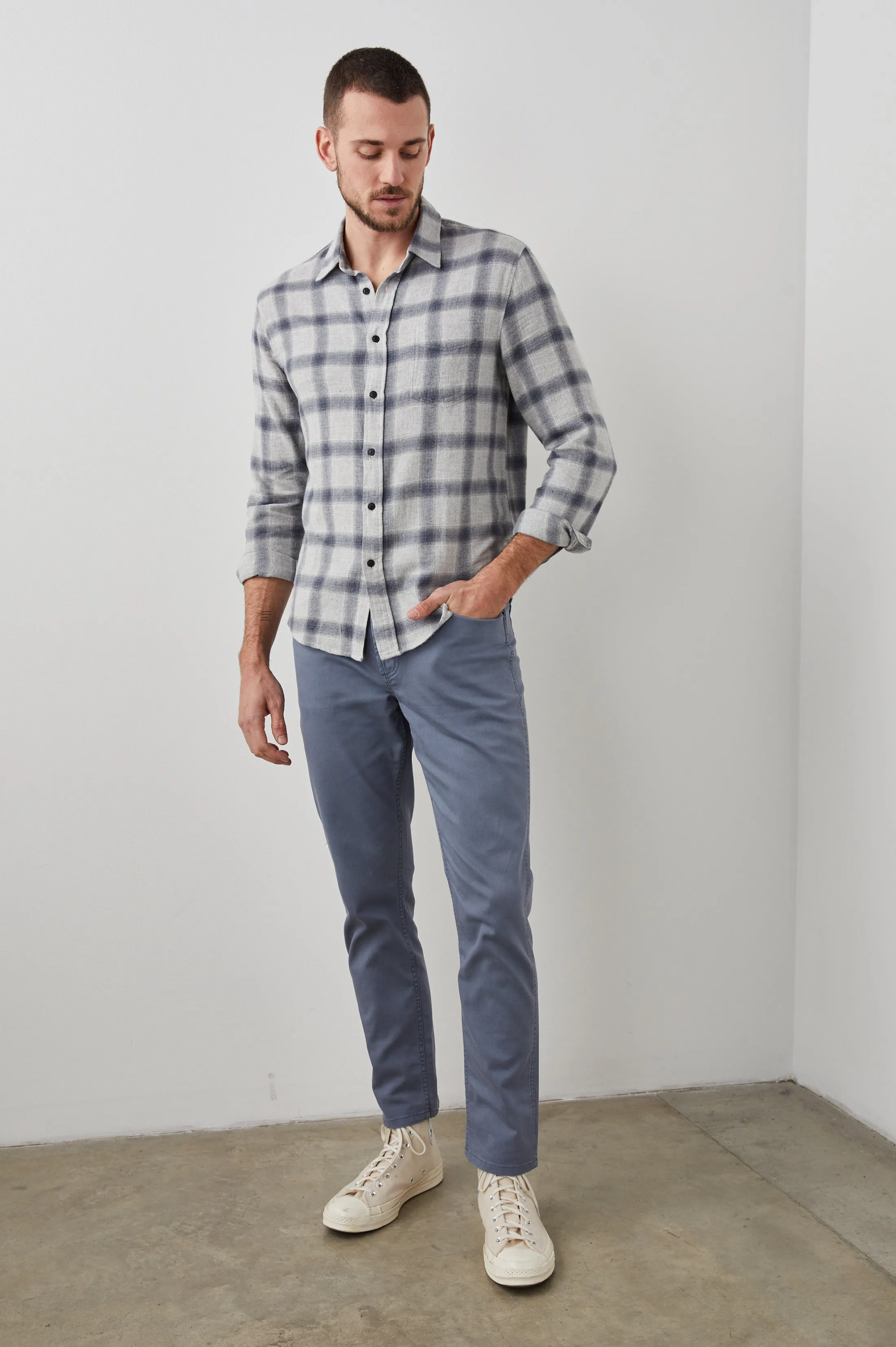 LENNOX SHIRT - METALLIC STORM HEATHER