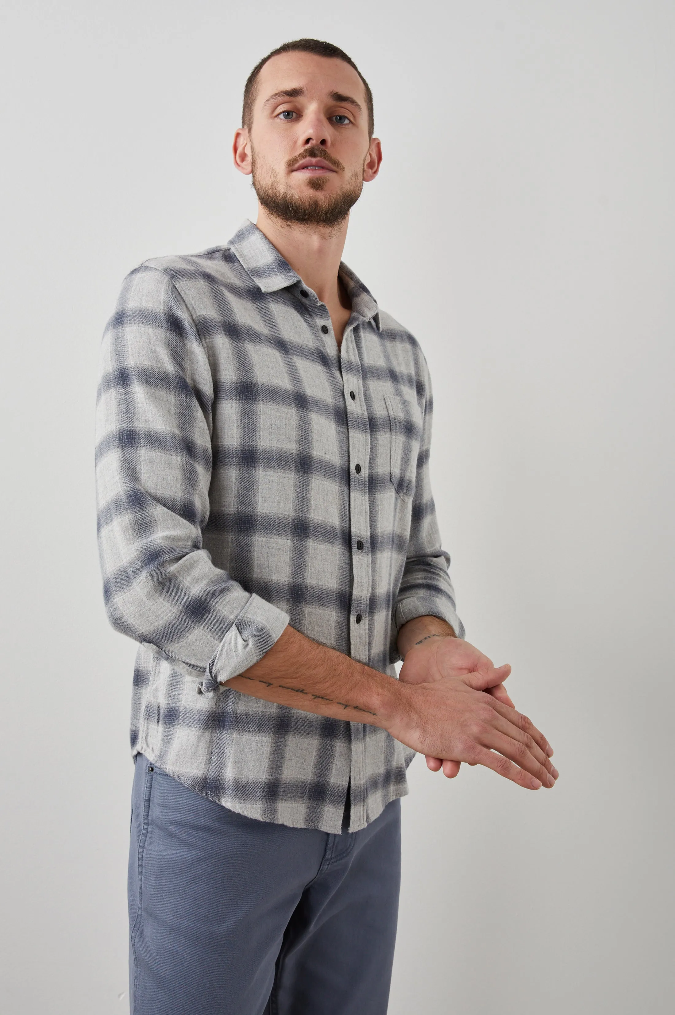 LENNOX SHIRT - METALLIC STORM HEATHER