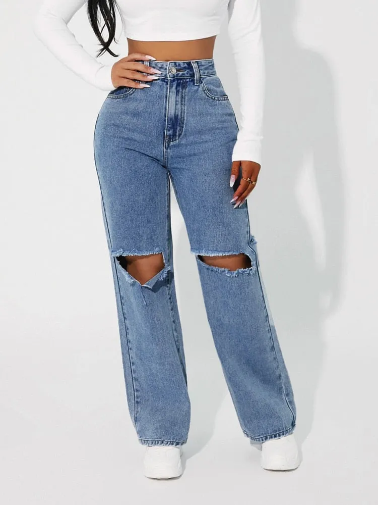 Leyah High Waist Boyfriend Jeans