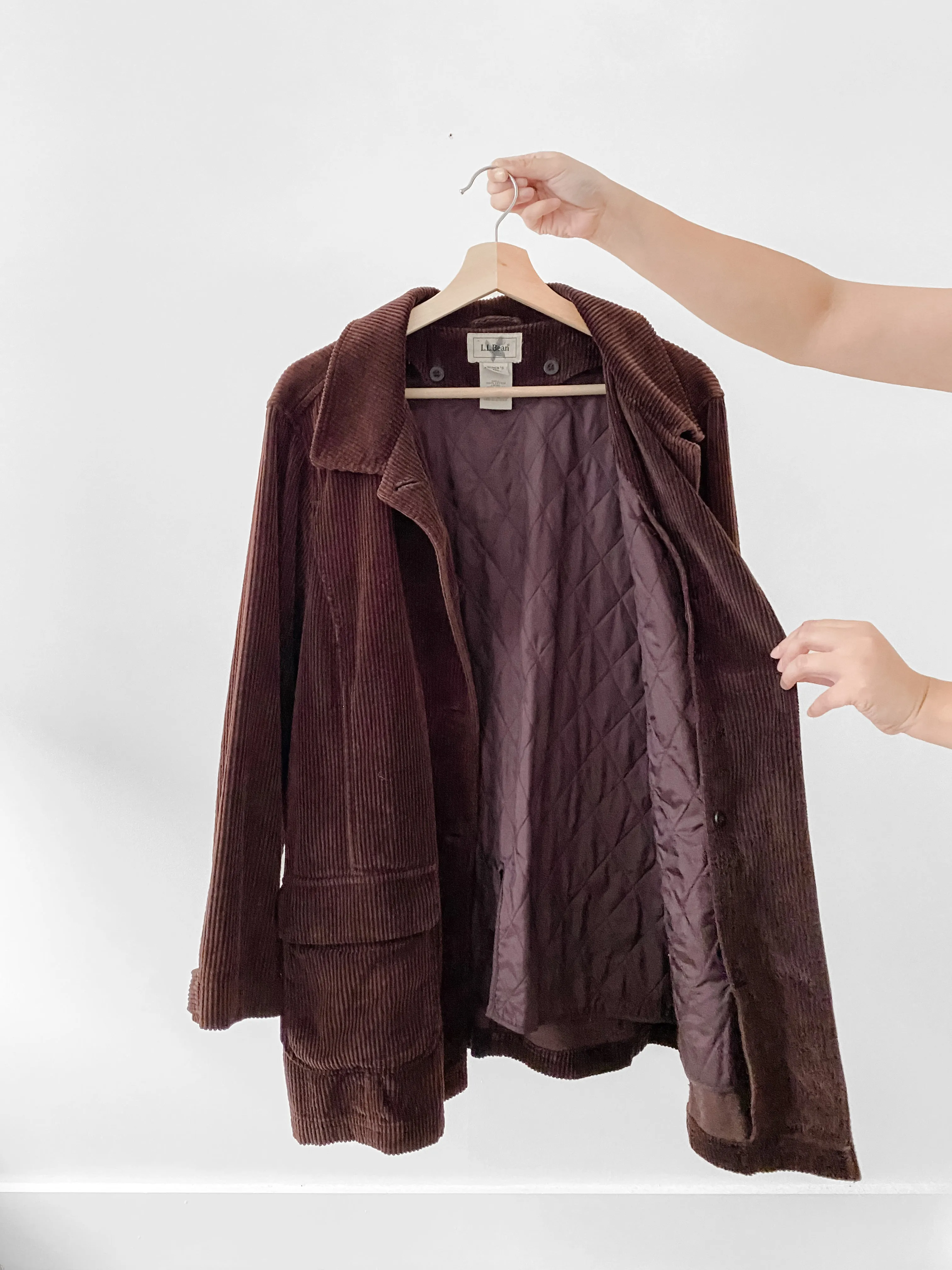 LL Bean Quilted Corduroy Coat