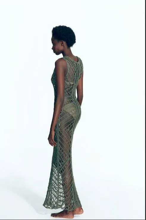 Luna Army Green Dress