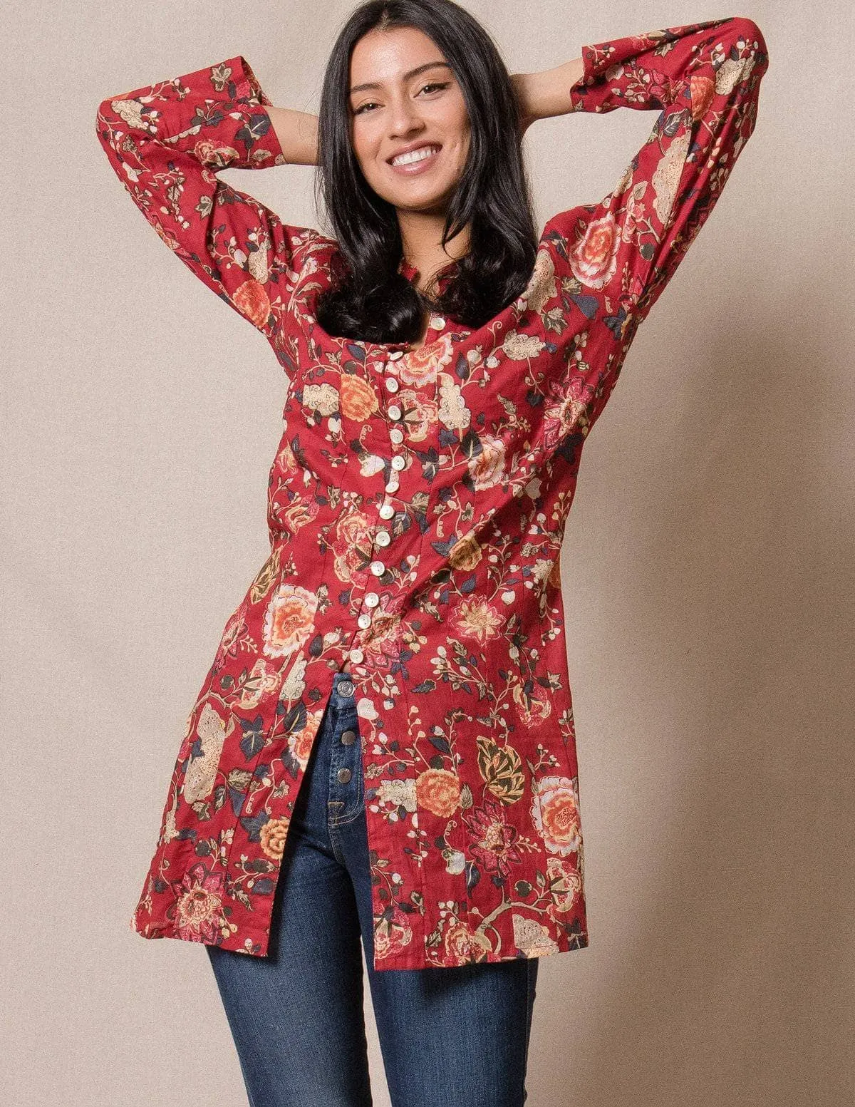 Madelaine Tunic - Red - As-Is-Clearance