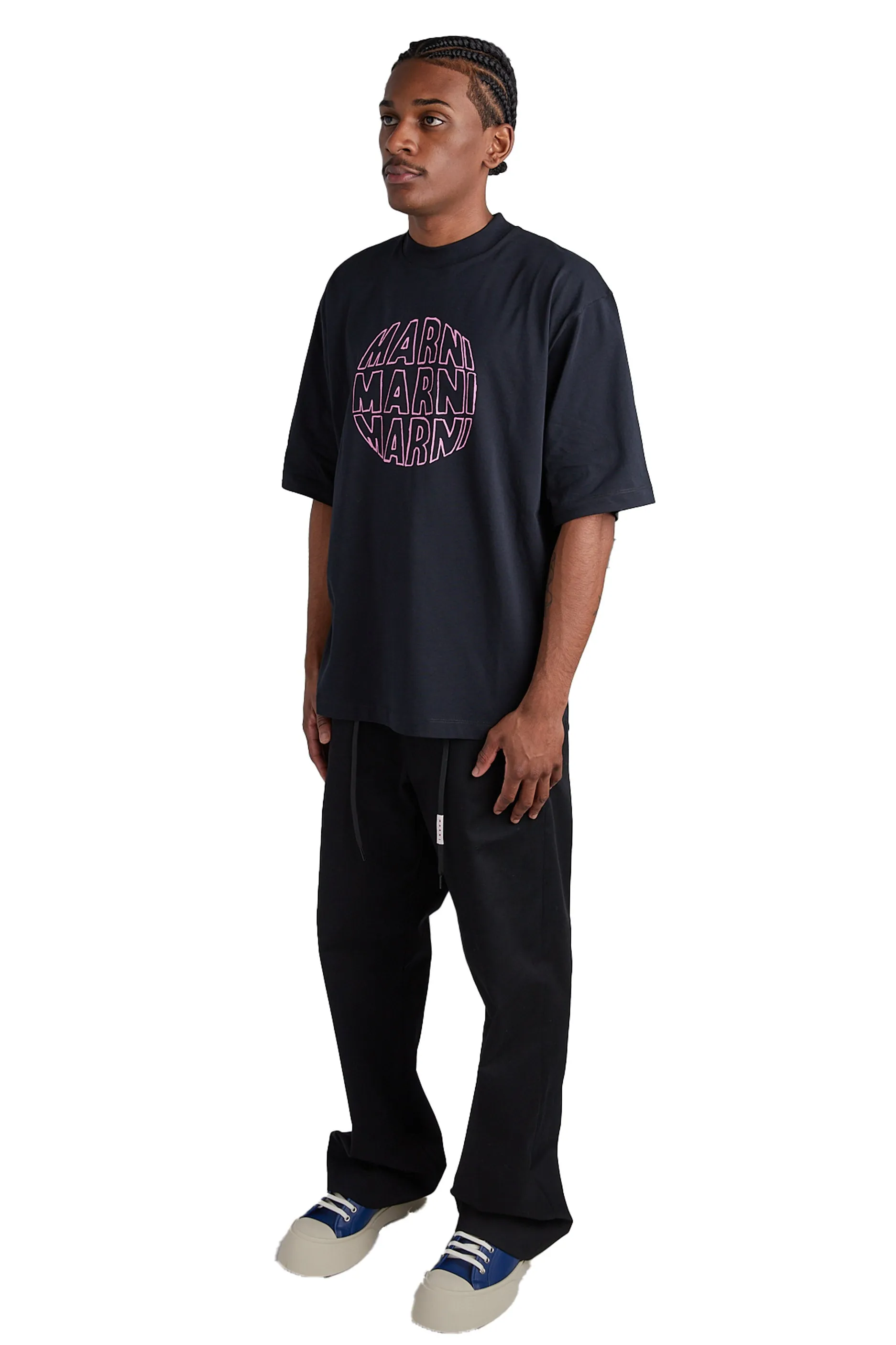 Marni Circular Logo Tee 'Black'