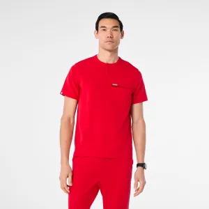 men's Pop Red Corfield - Henley Scrub Top