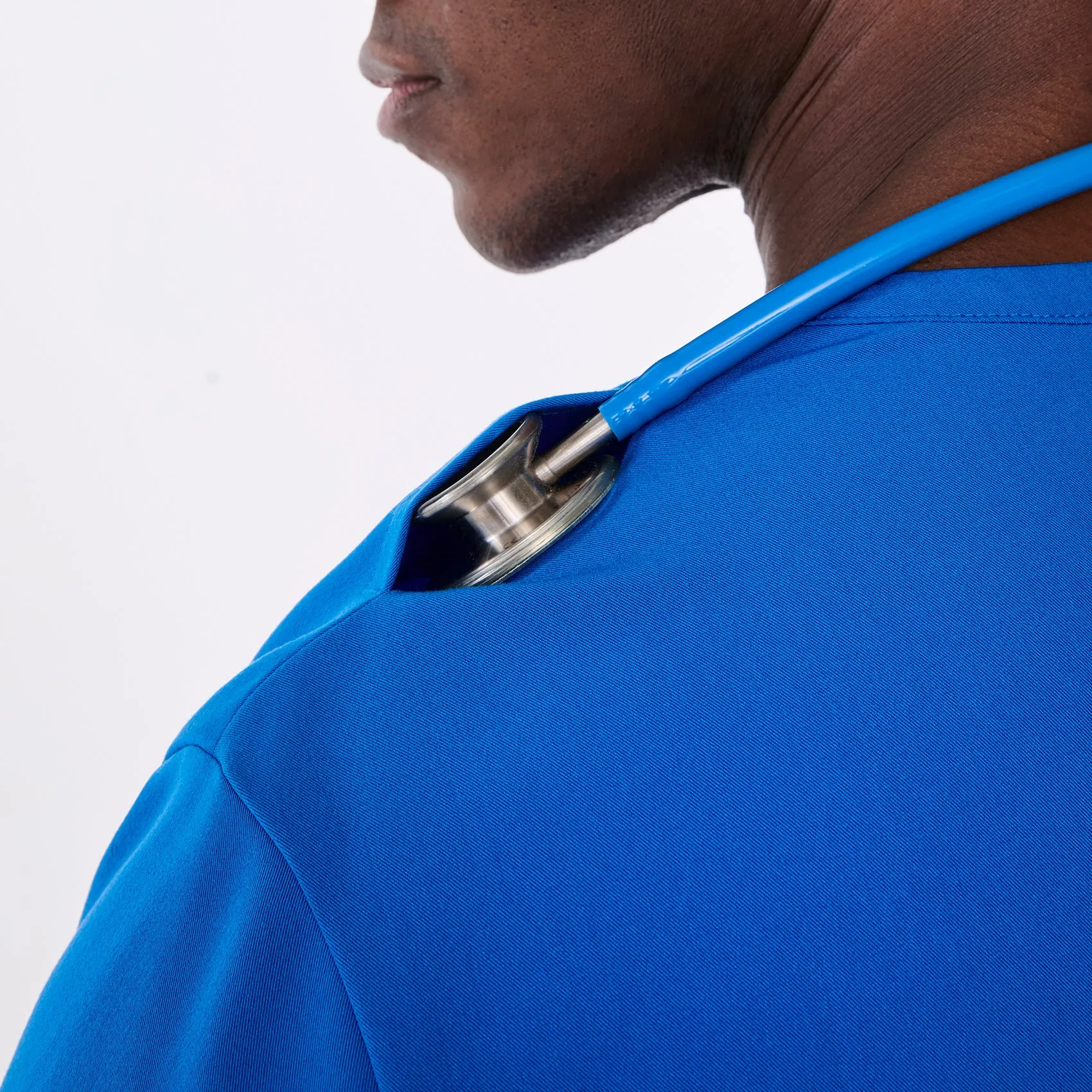 men's Royal Blue Corfield - Henley Scrub Top