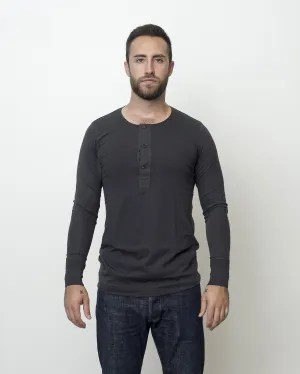 Merz b. Schwanen 102 Loopwheeled Henley Charcoal