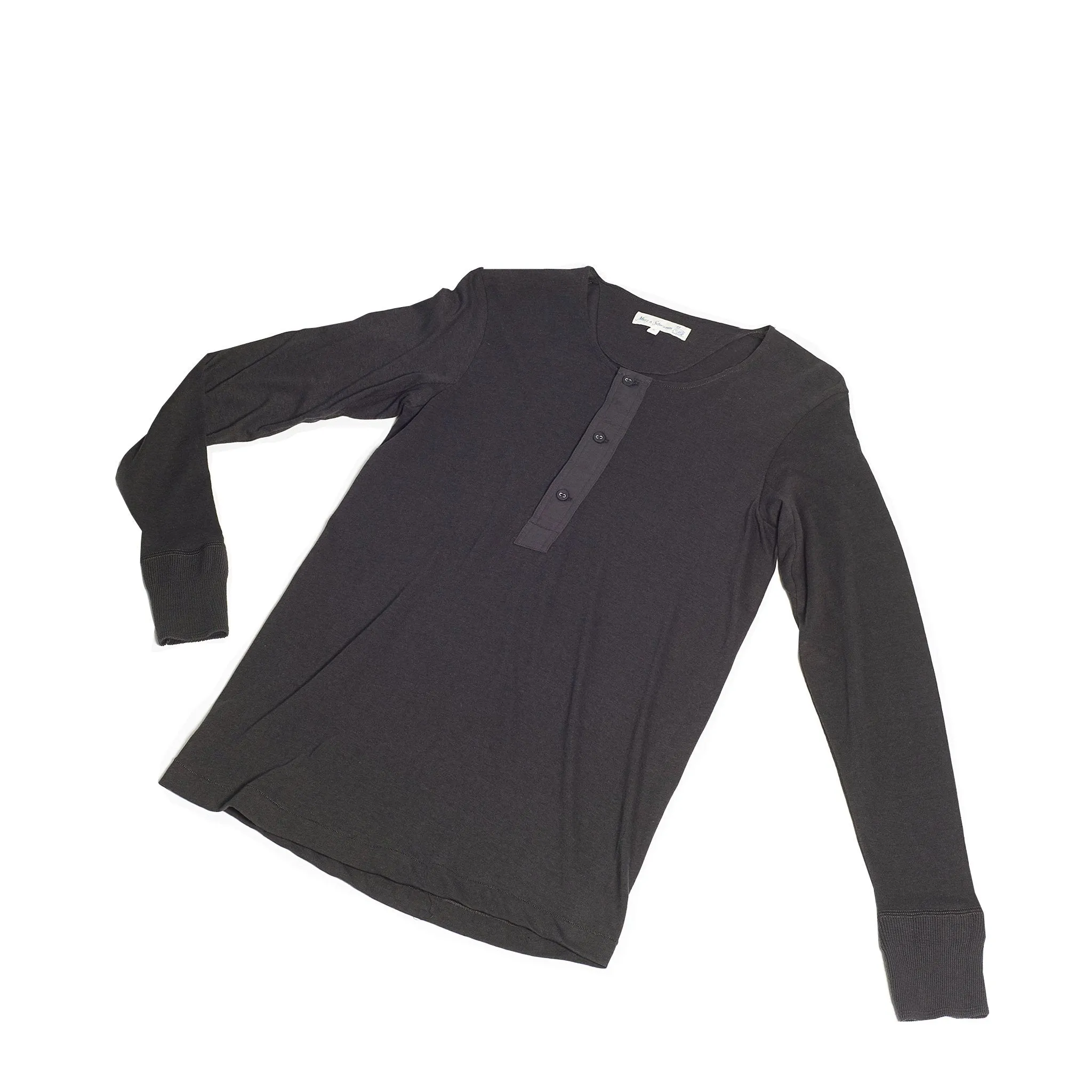 Merz b. Schwanen 102 Loopwheeled Henley Charcoal