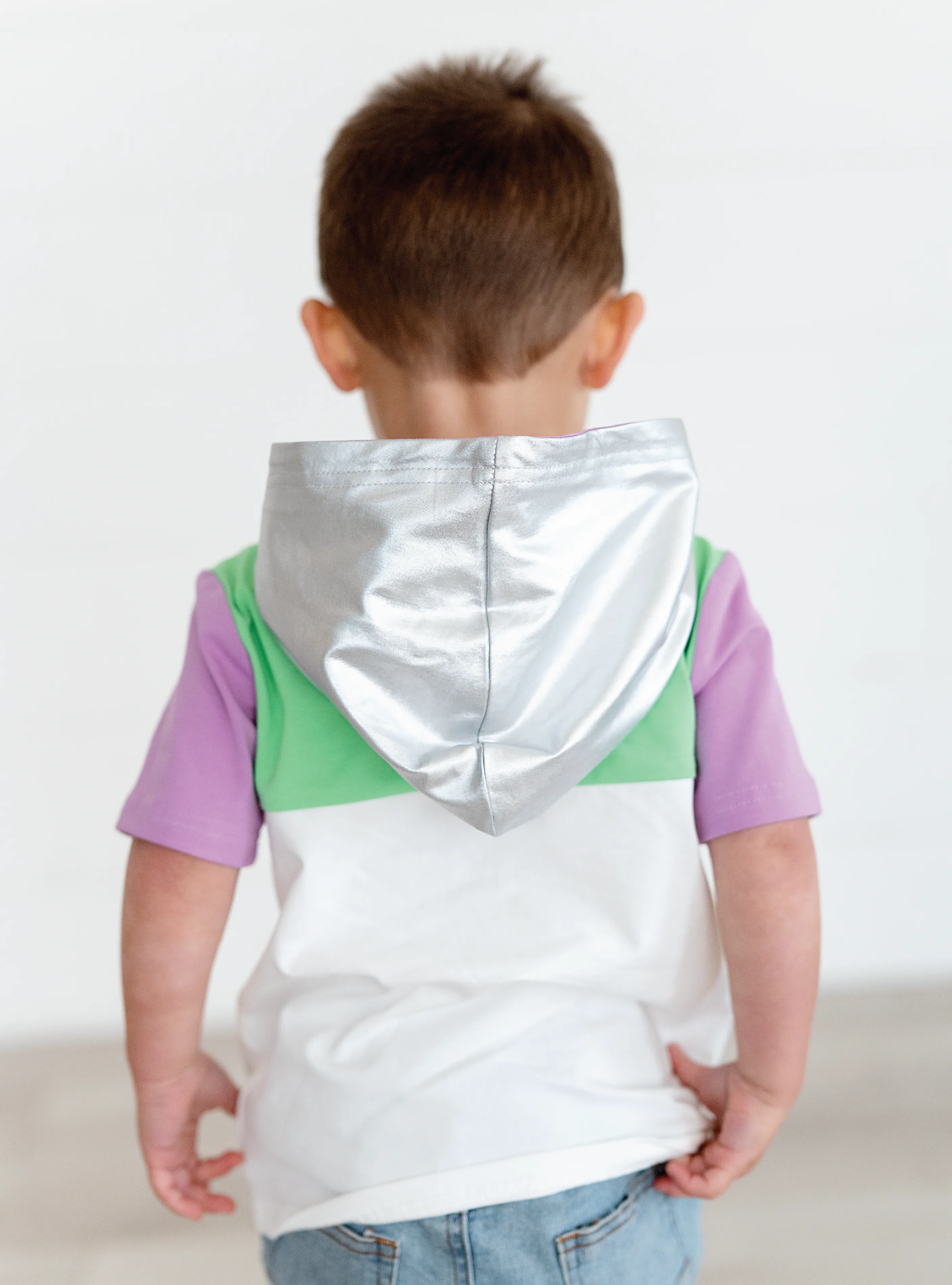 Metallic Hooded Purple Tee