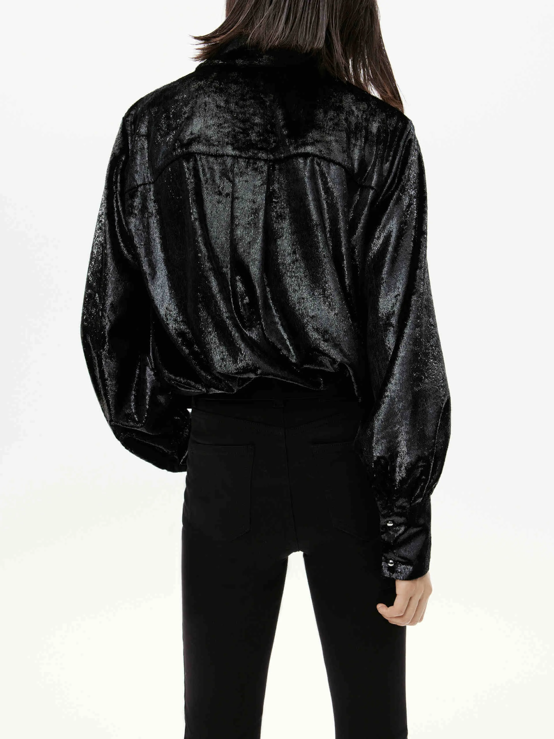 Metallic Jacquard Tie Shirt