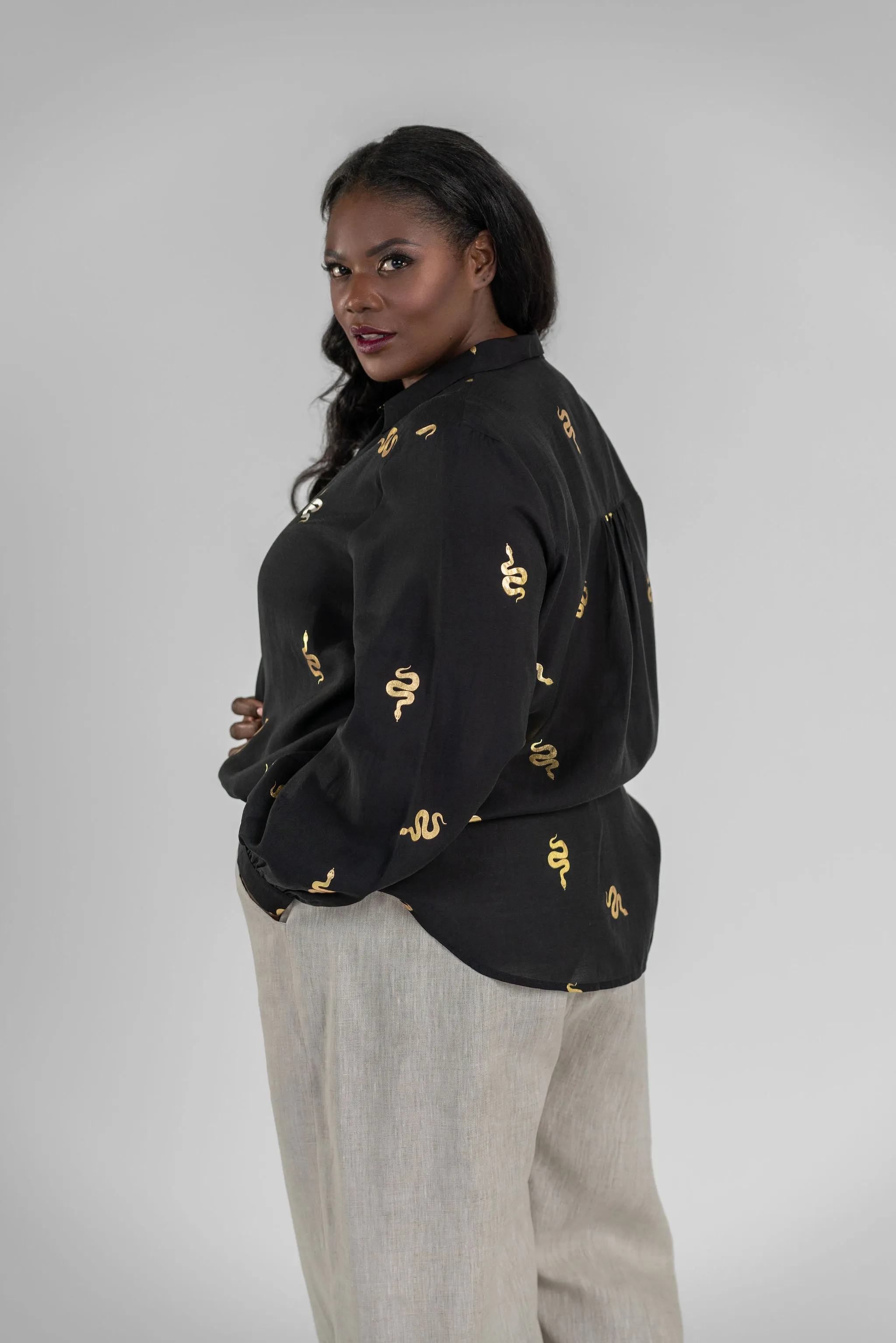 MILEY SHIRT - GOLD SNAKE