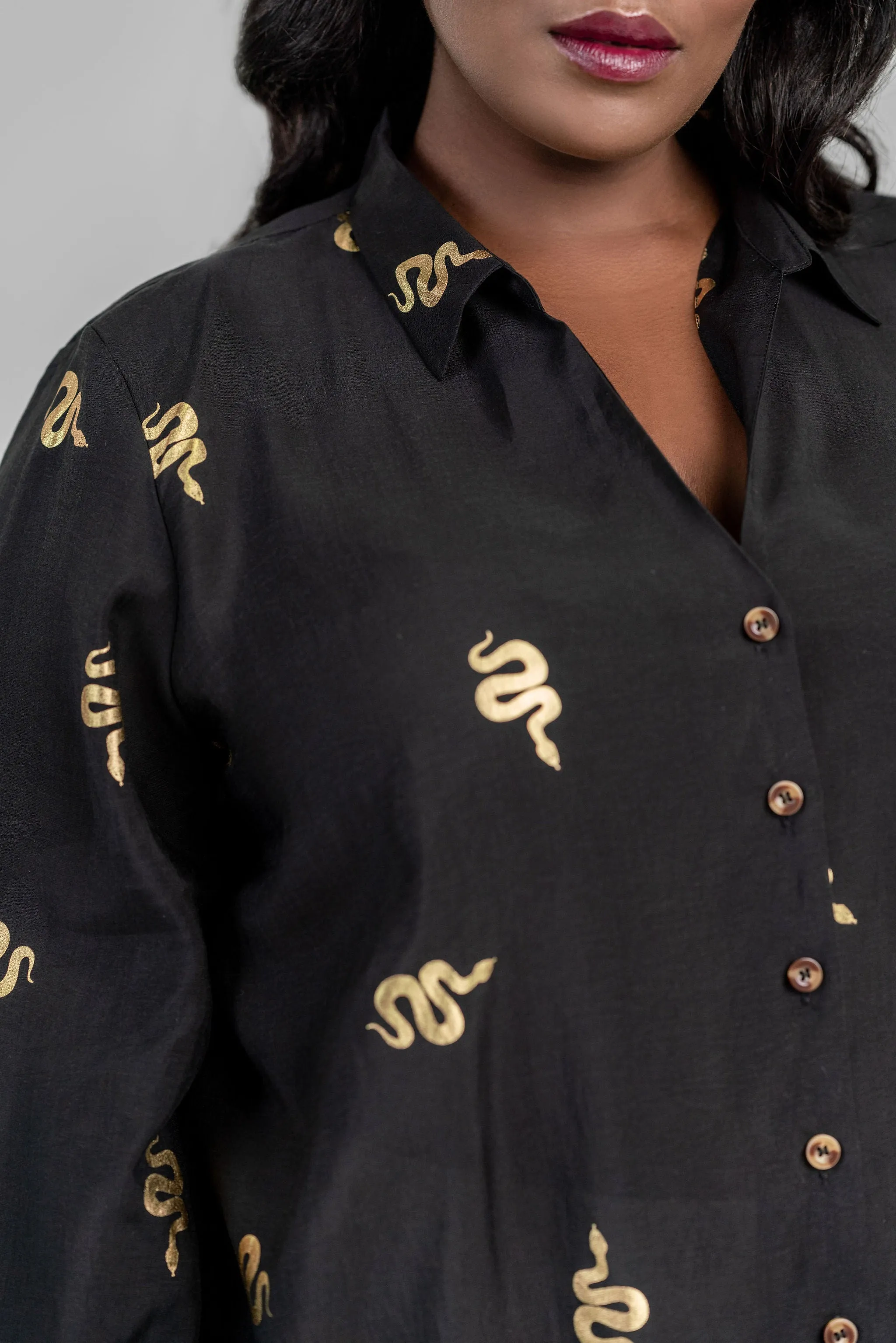 MILEY SHIRT - GOLD SNAKE