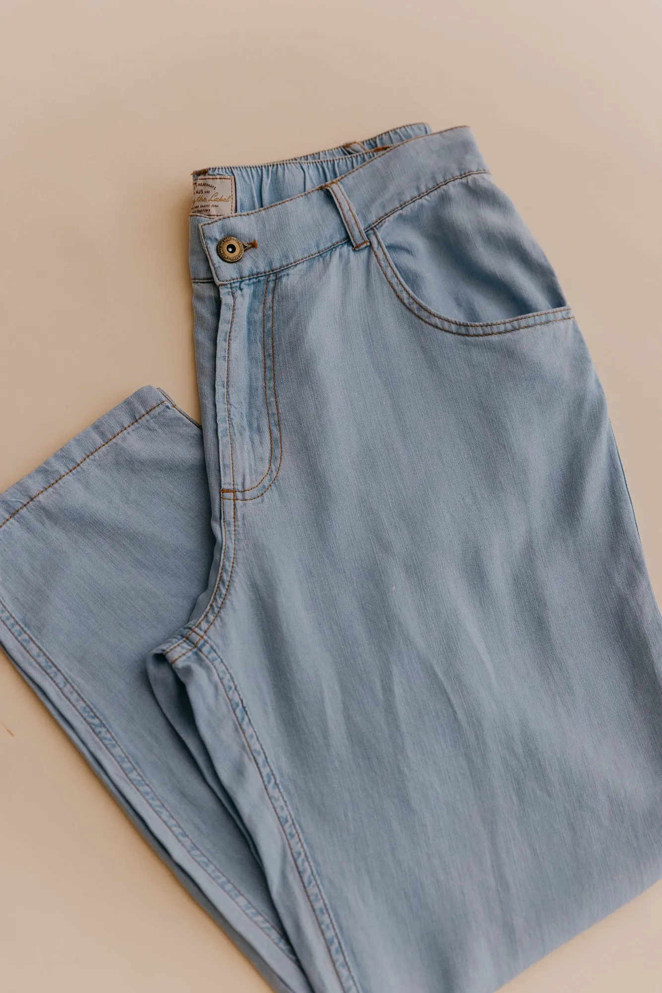 Miller Textured Pants - Light Denim