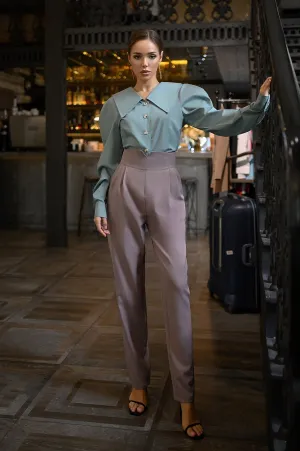 Mocco High Waisted Regular Fit Pants