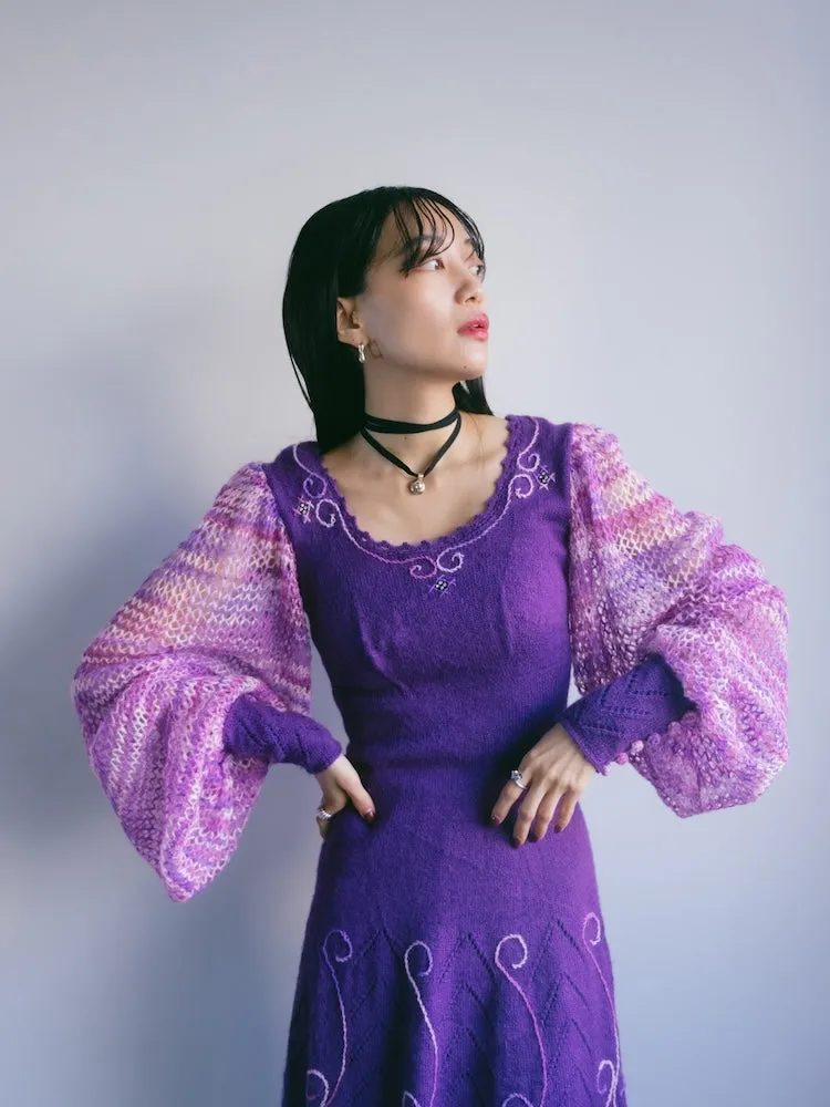 Mohair Docking Knit Dress