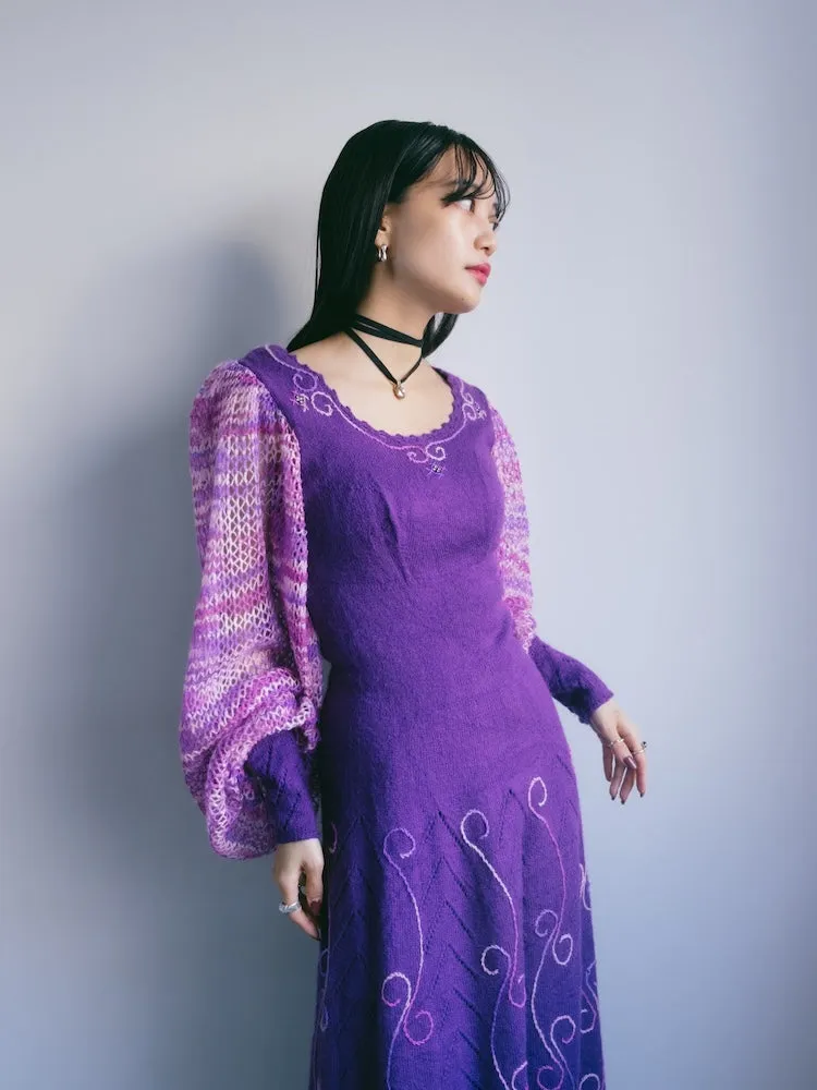Mohair Docking Knit Dress