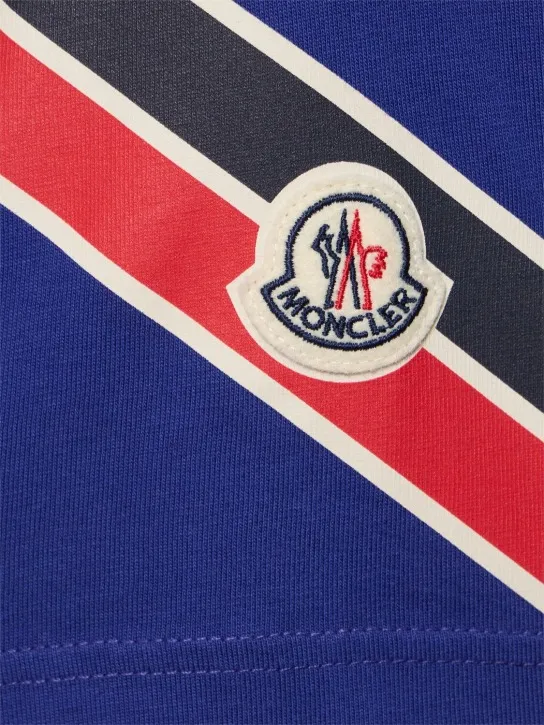 Moncler   Tricolor print cotton t-shirt 