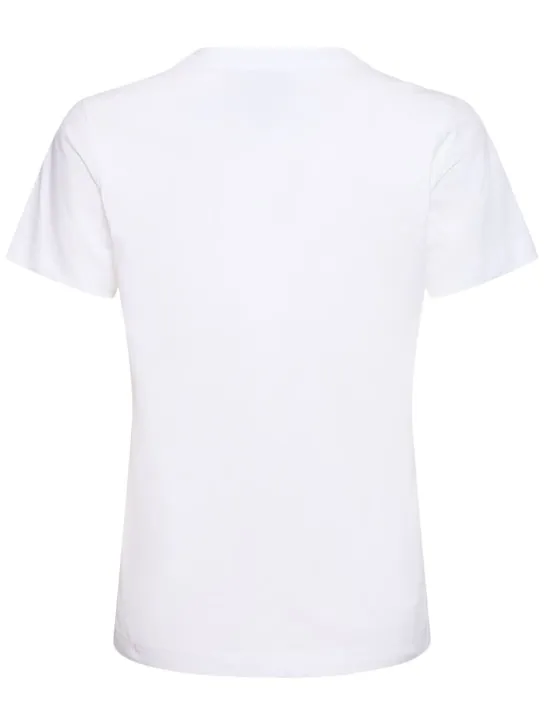 Moschino   Printed cotton jersey t-shirt 