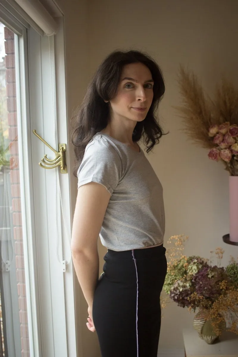 Naked & Famous Circular Knit Ballet T-Shirt (Heather Grey)