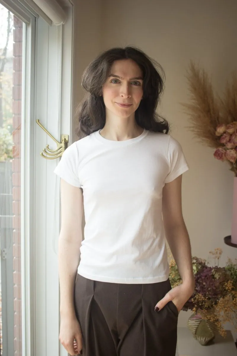 Naked & Famous Circular Knit Ballet T-Shirt (White)